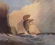 William Buelow Gould Sailing ships off a rocky coast Sweden oil painting artist